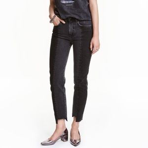 Straight Black Washed Jeans